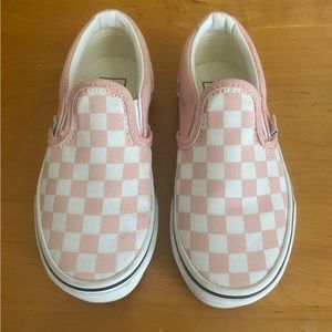 Pink checkered vans kids size 11